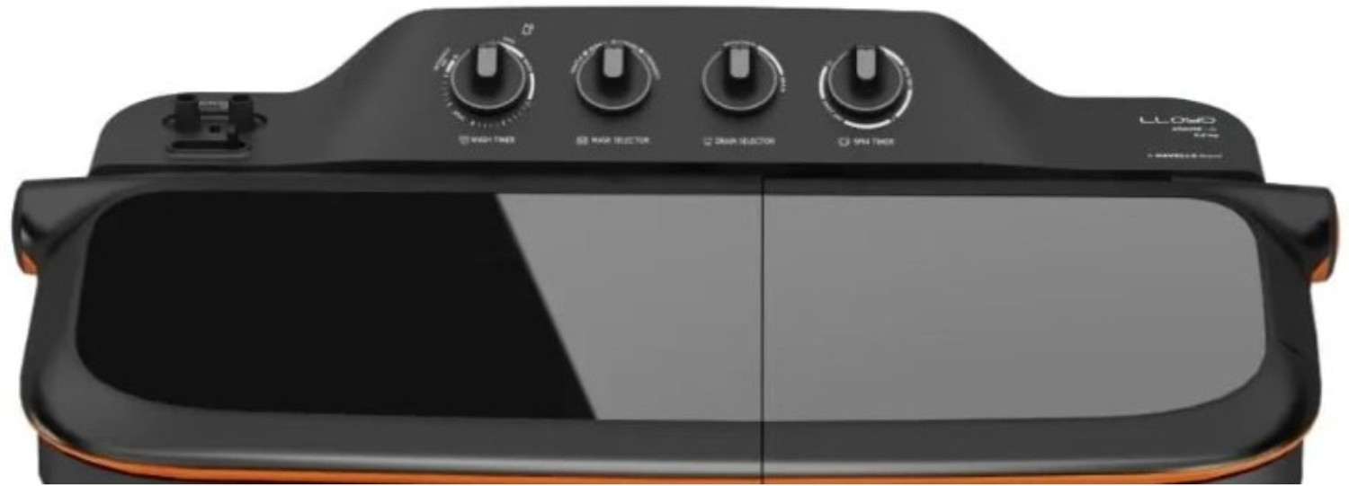 Image of Lloyd 8 kg Semi Automatic Top Load Black, Grey (GLWS805EXAVG)