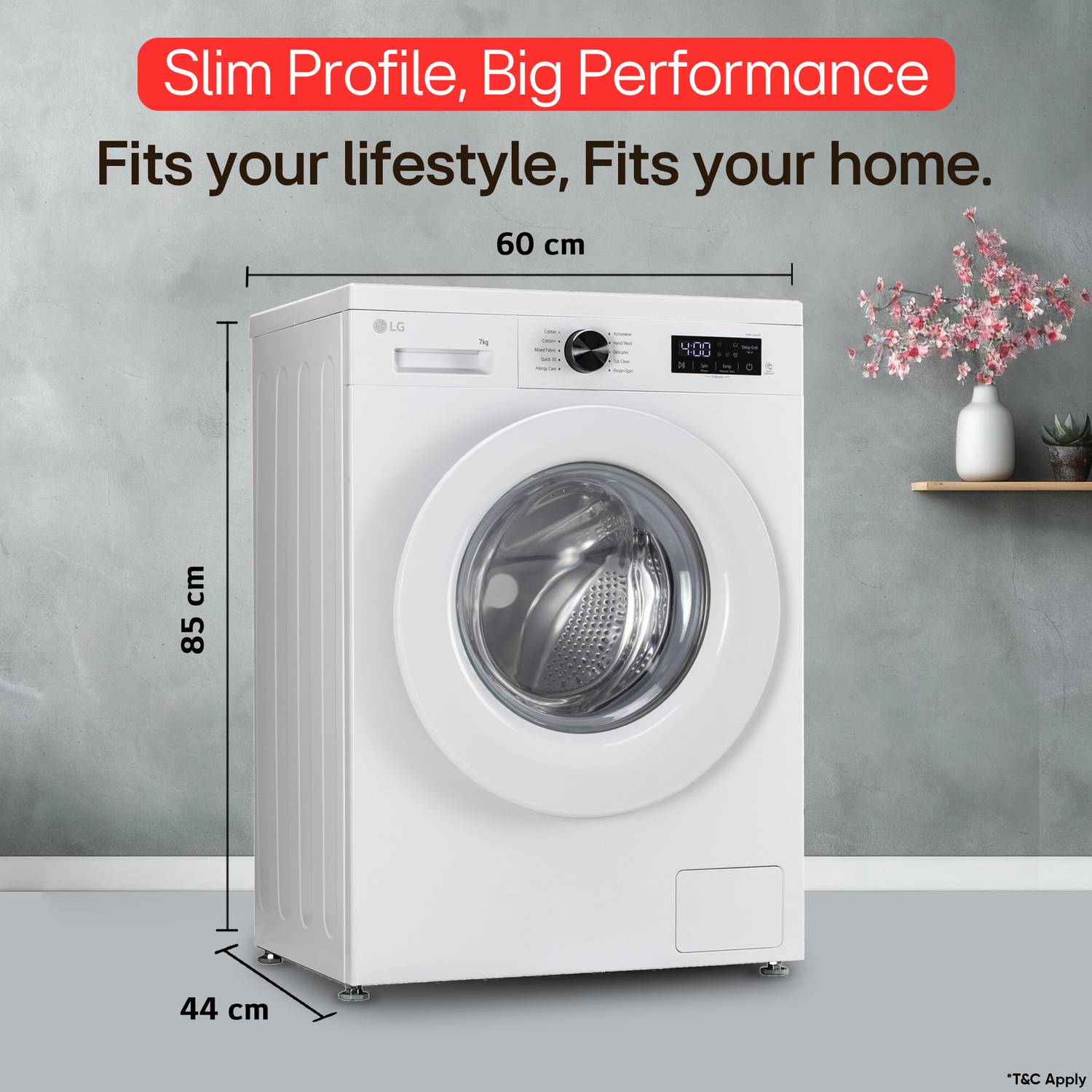 LG 7 kg 5 Star Front Load Washing Machine White - Image 5