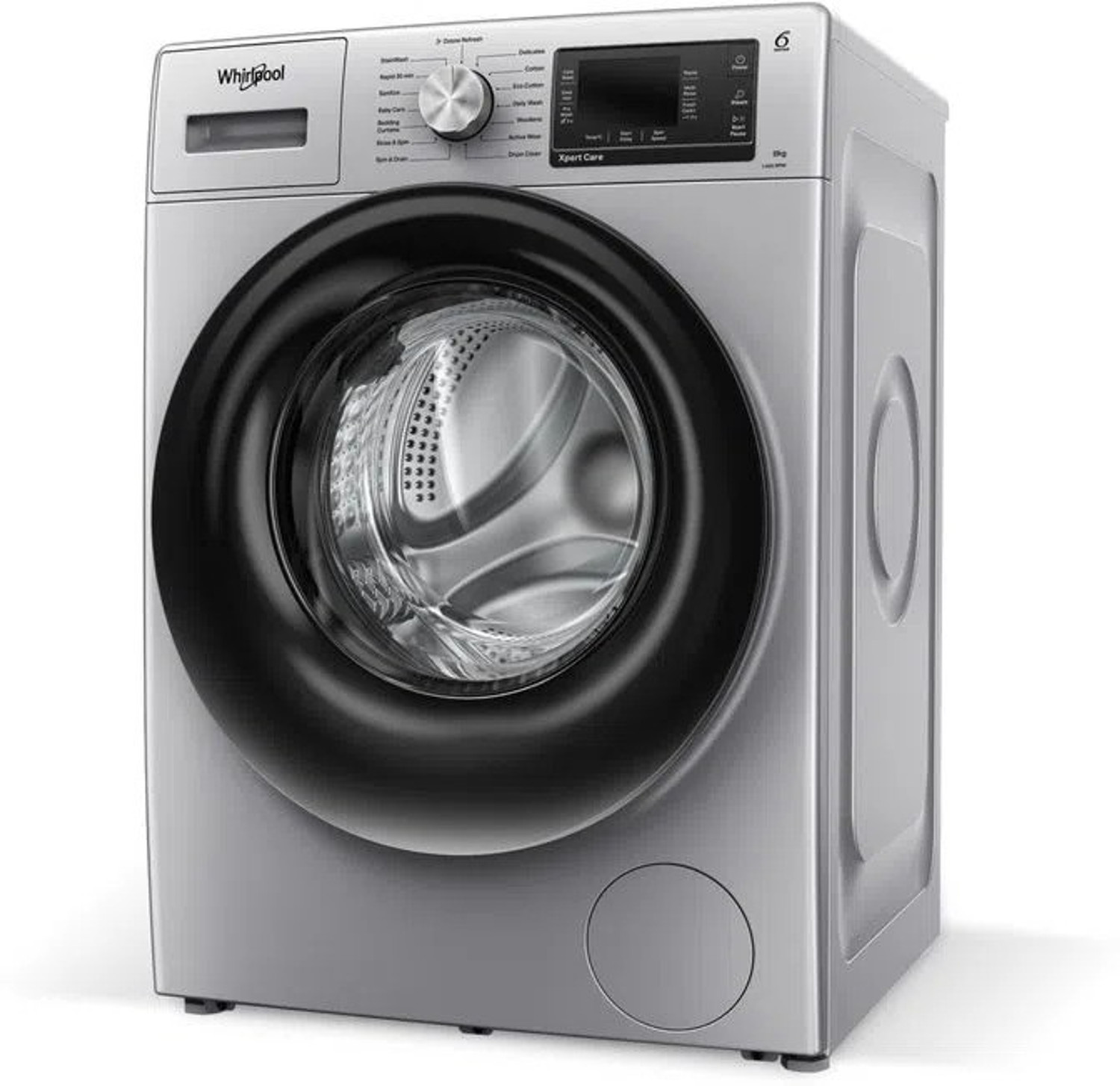 Image of Whirlpool 8 kg Fully Automatic Front Load Washing Machine with In-built Heater Black