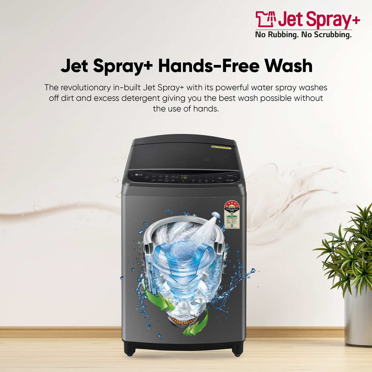 Image of LG 10 kg with Wi-Fi Enabled,AI Direct Drive Technology Fully Automatic Top Load Washing Machine Grey