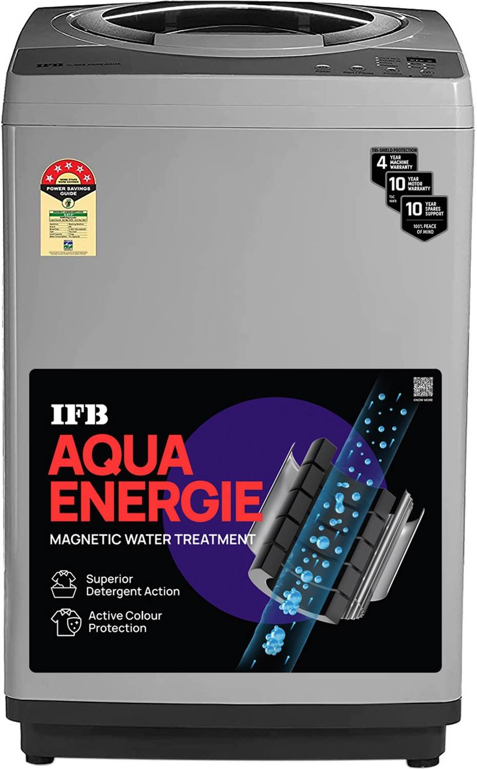 IFB 7 kg Smart Sense, Lint Tower Filter, 3D Wash Fully Automatic Top Load Grey
