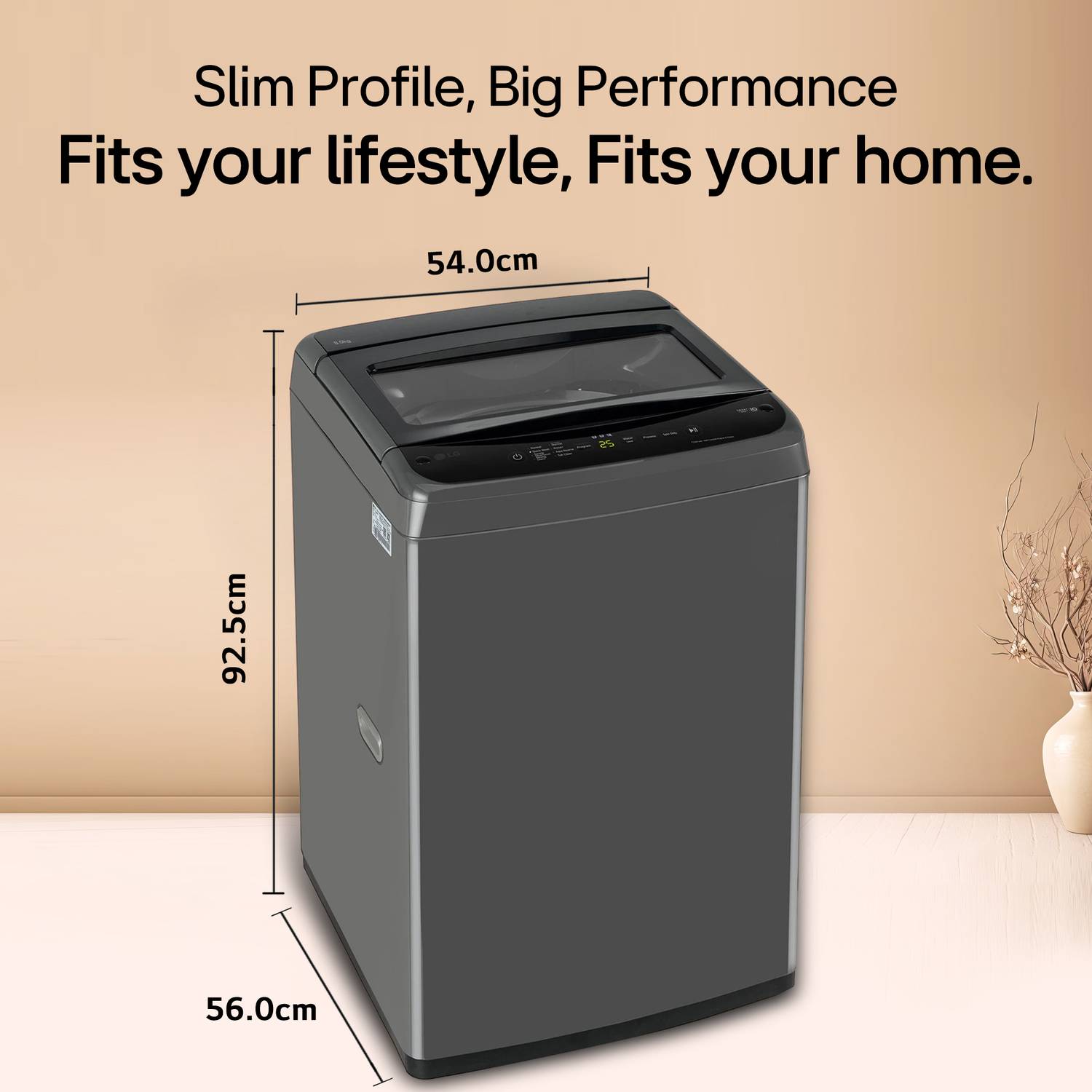 LG 8 kg Top Load Washing Machine Black - Image 5