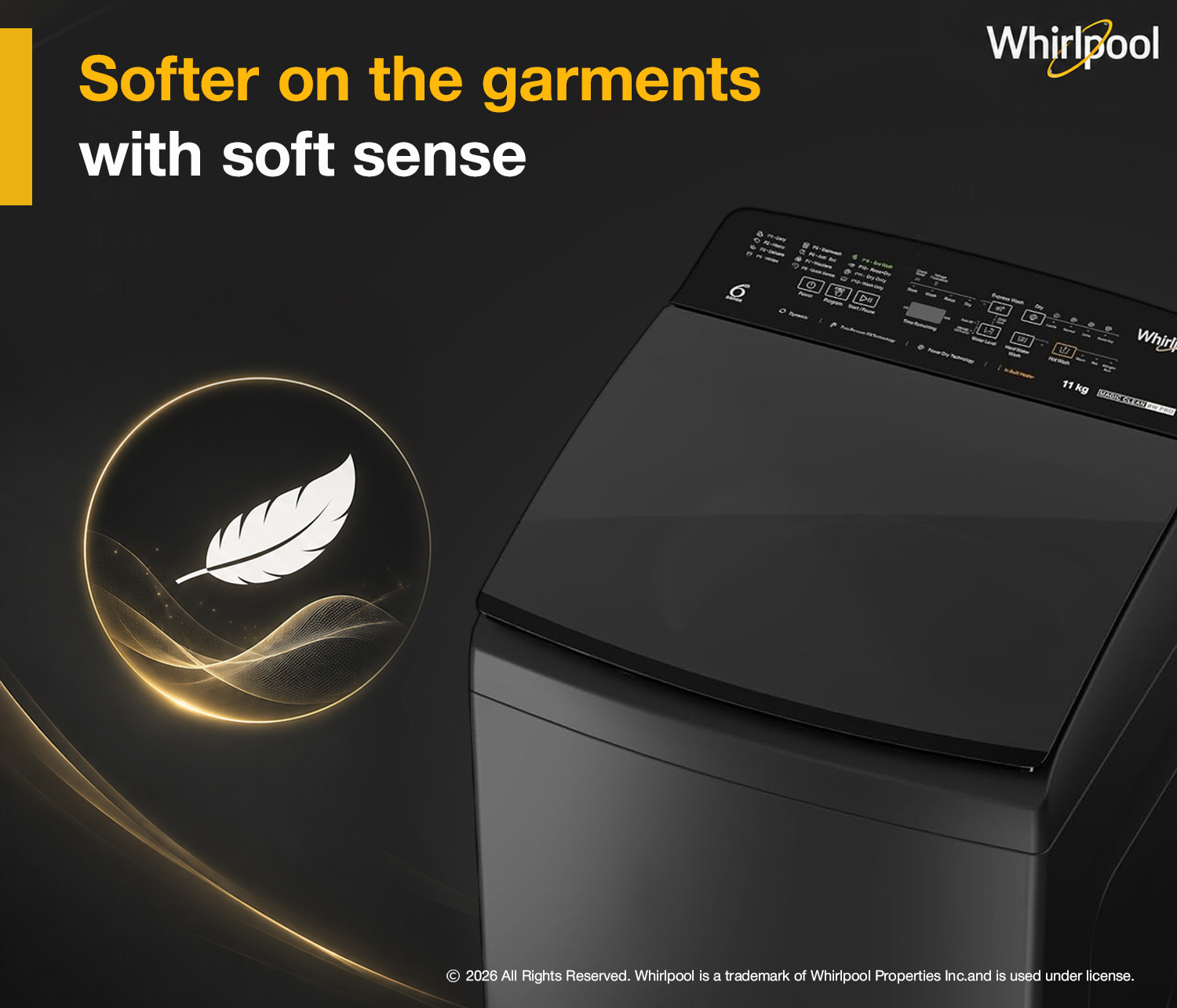 Image of Whirlpool 11 kg Fully Automatic Top Load Washing Machine with In-built Heater Grey