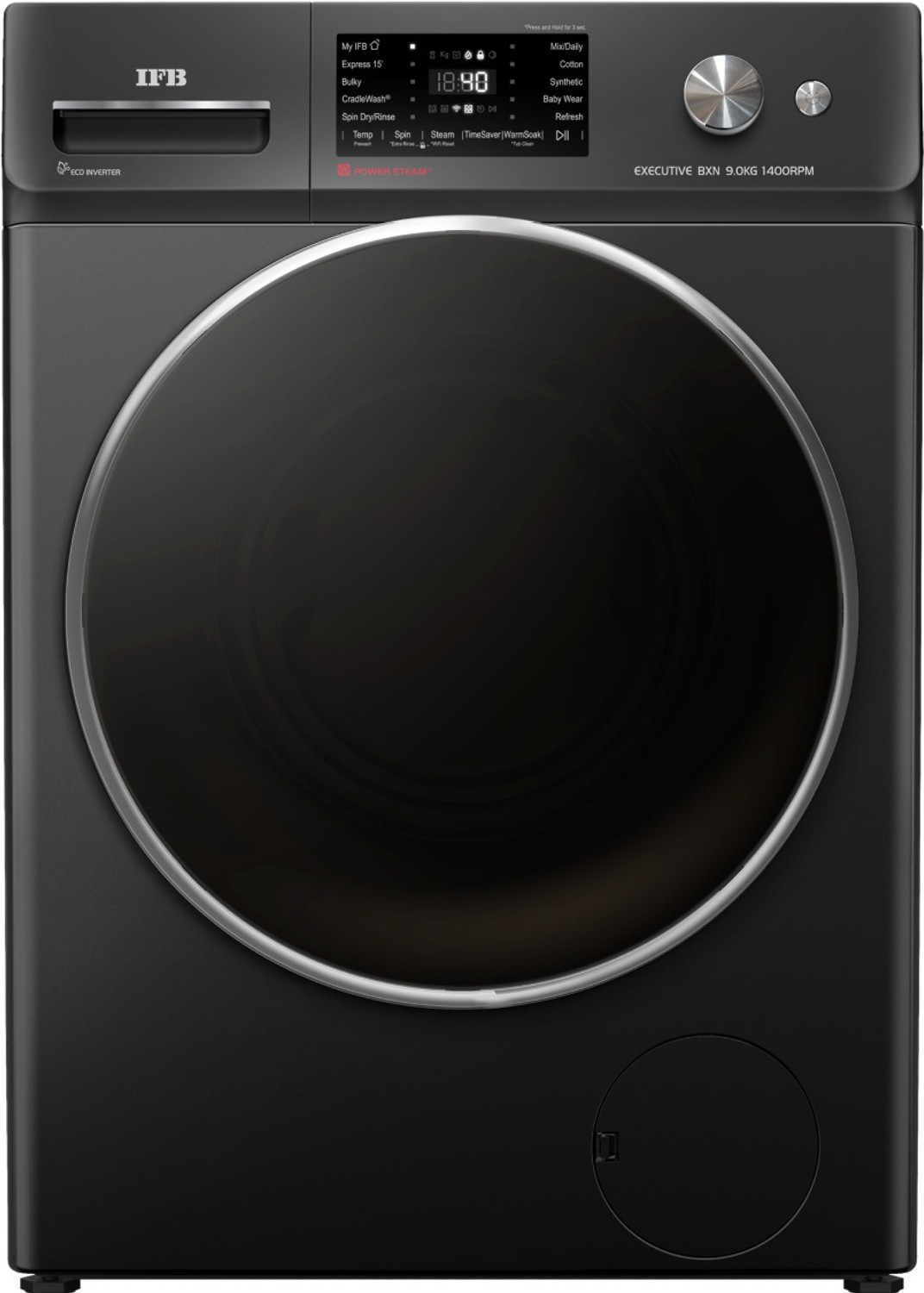 Image of IFB 9 kg Fully Automatic Front Load Washing Machine with In-built Heater Black