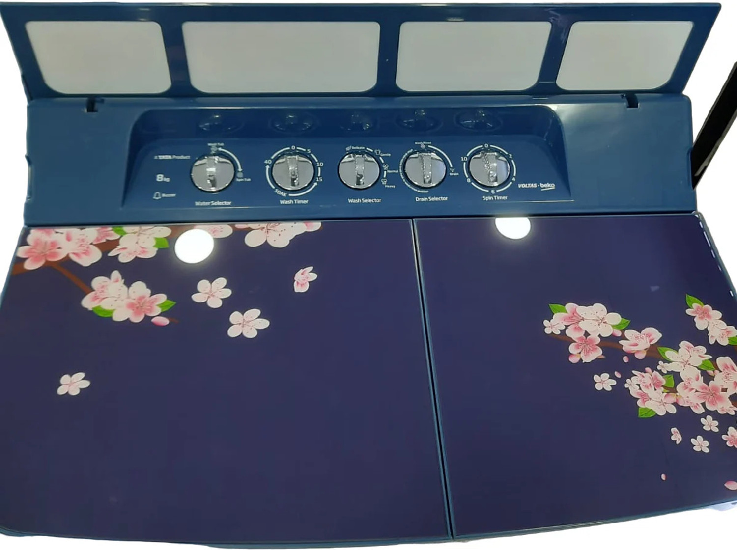 Image of Voltas Beko 8 kg Semi Automatic Top Load Washing Machine Blue