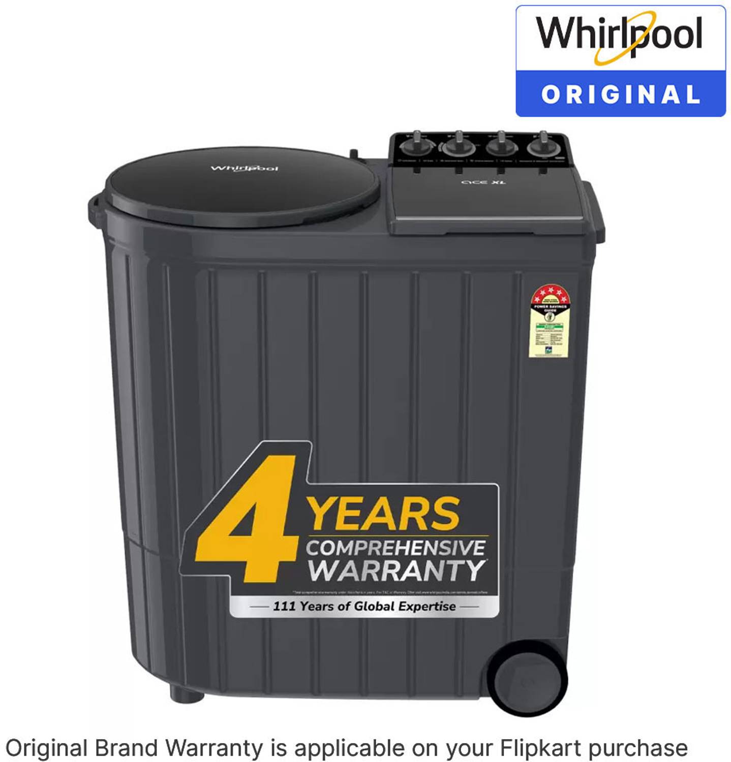 Whirlpool 11 kg Semi Auto Top Load Grey - Image 2
