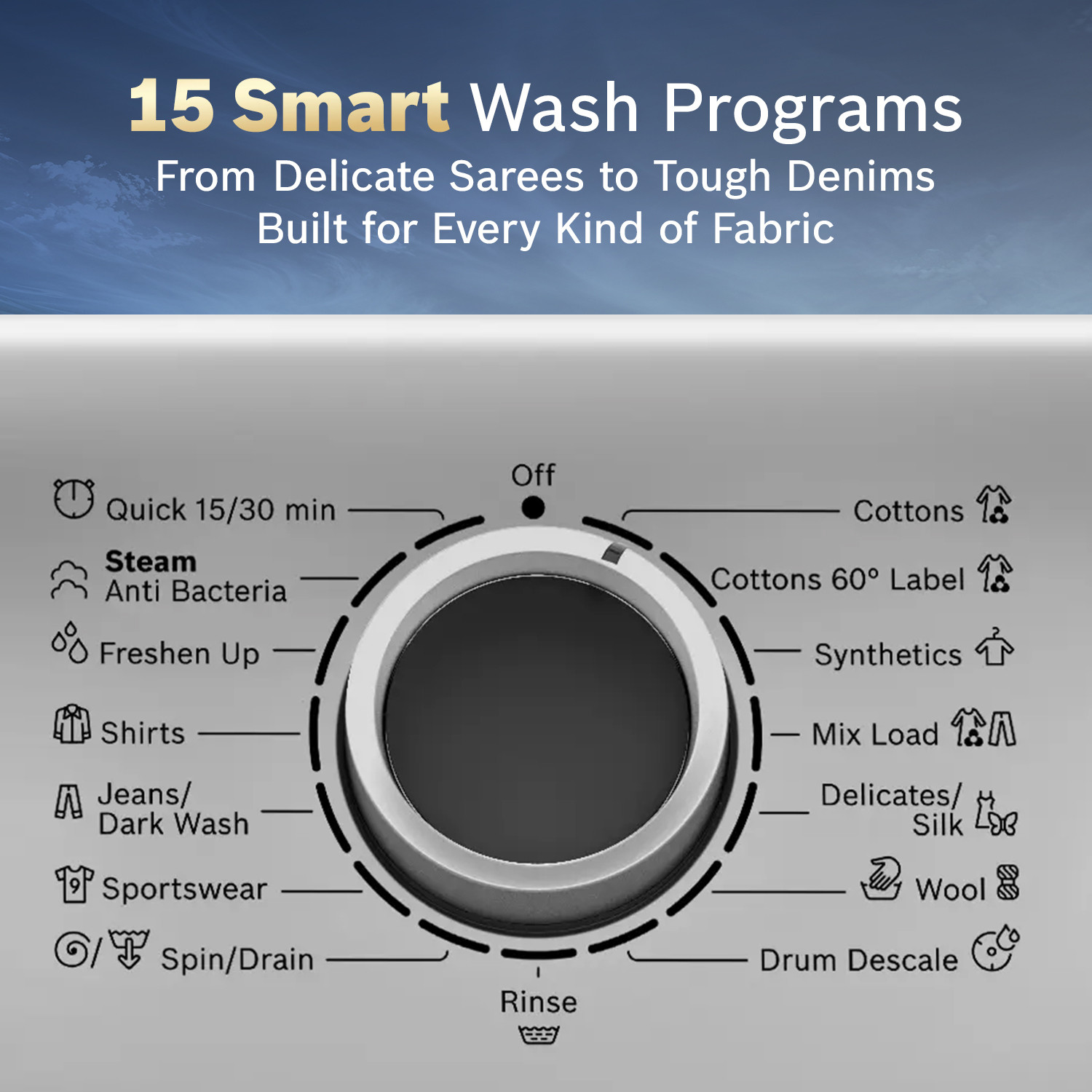 Image of BOSCH 8 kg Fully Automatic Front Load Washing Machine with In-built Heater Grey