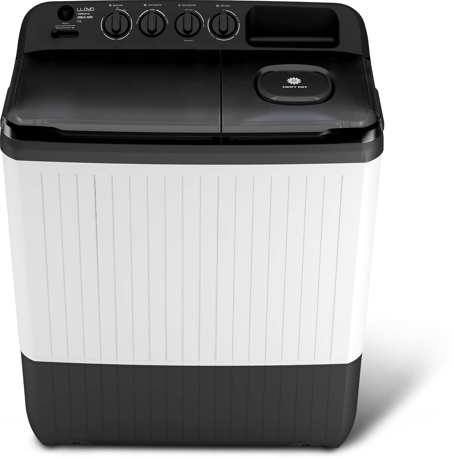 Lloyd 9 kg Semi Automatic Top Load Washing Machine Grey, White
