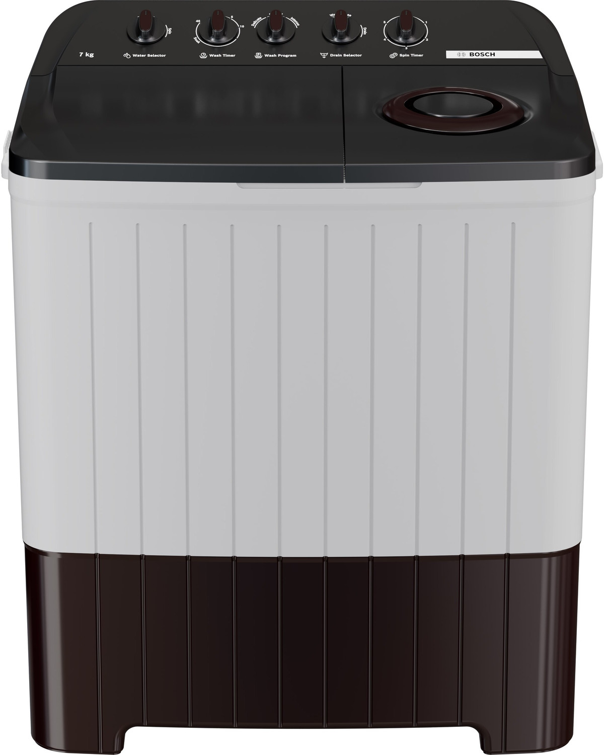 Image of BOSCH 7 kg Semi Automatic Top Load Washing Machine Maroon