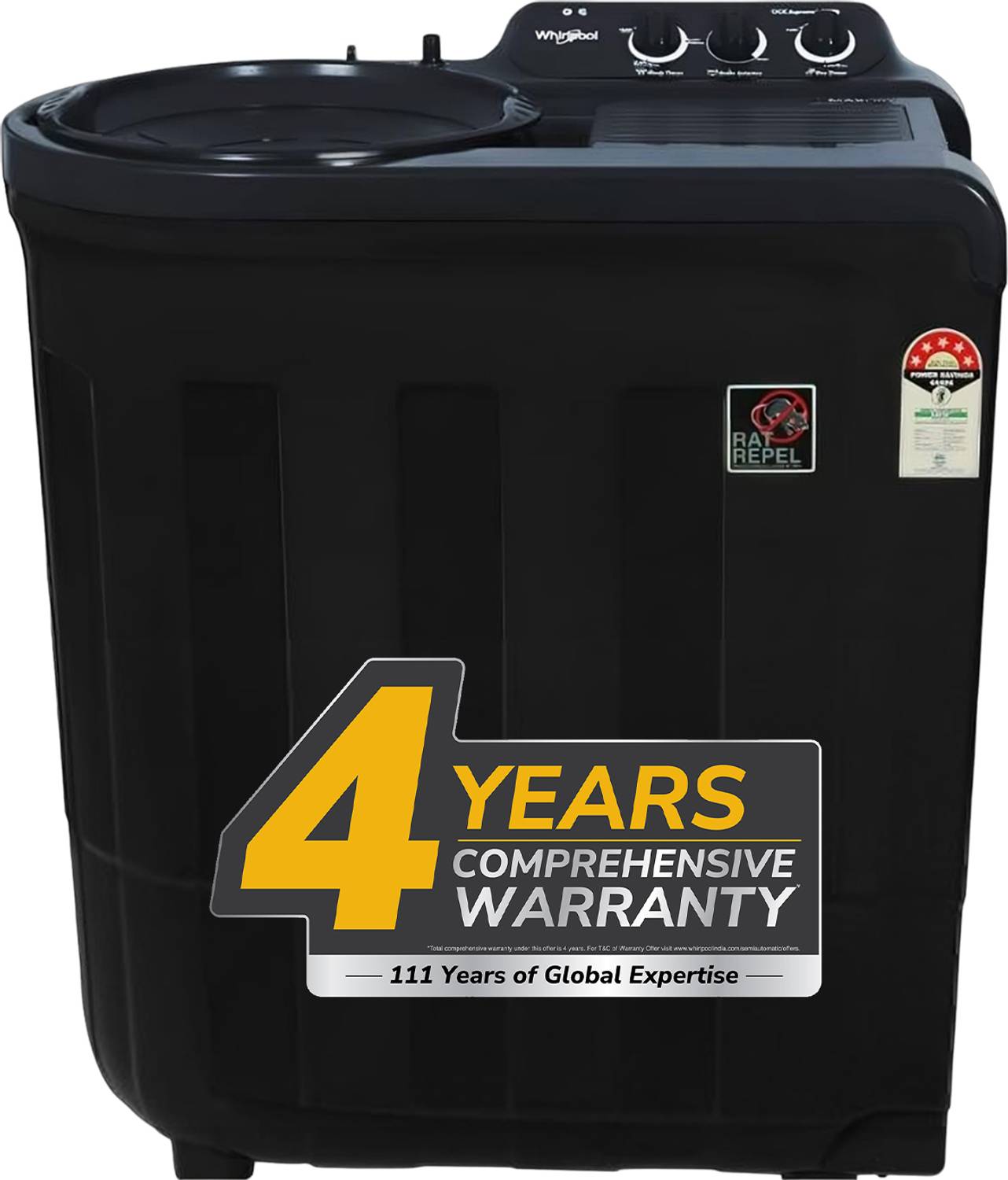 Whirlpool 7.5 kg 5 Star with Memory Retention, End of Cycle Buzzer and Collar Scrubber Semi Automatic Top Load Washing Machine Black, Grey price history chart and lowest price