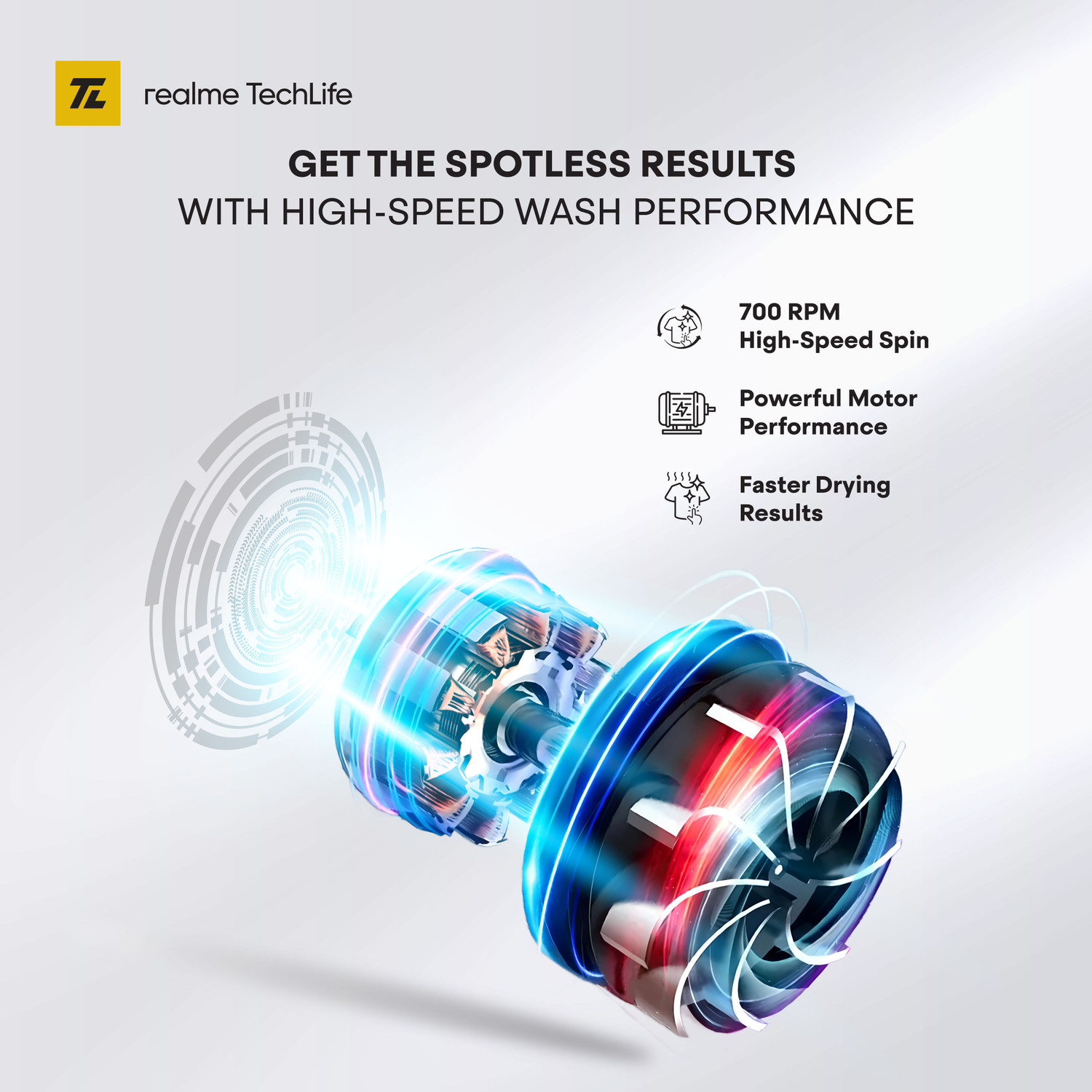 Image of realme TechLife 8 kg with Smart Sensors and Powerful Motor Fully Automatic Top Load Washing Machine Grey