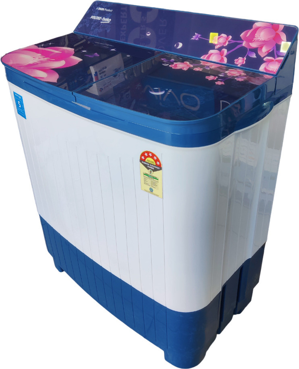 Image of Voltas Beko 8 kg Semi Automatic Top Load Washing Machine Blue