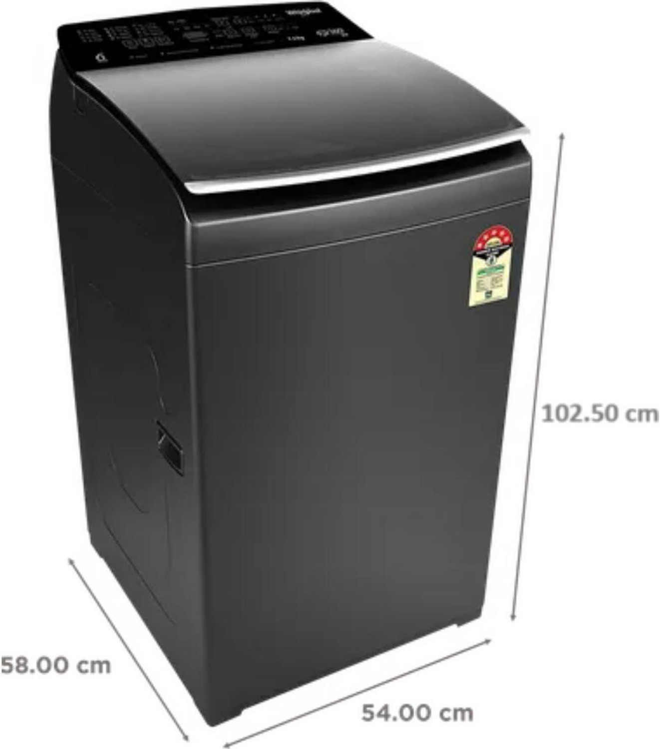 Image of Whirlpool 8 Kg Fully Automatic Top Load Washing Machine with In-built Heater Grey