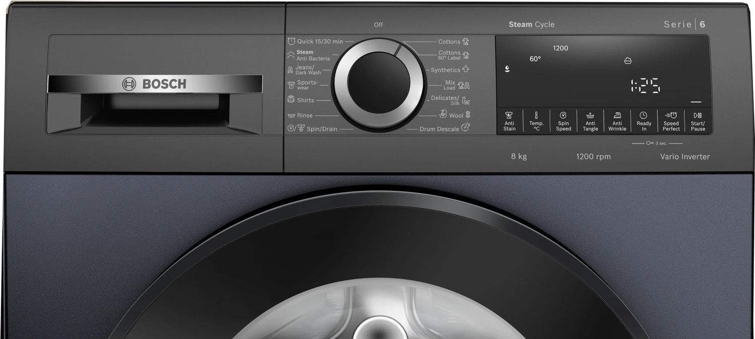 Image of BOSCH 8 kg Fully Automatic Front Load Washing Machine with In-built Heater Blue