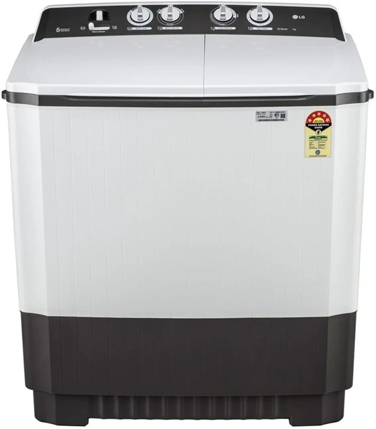 Image of LG 7 kg Semi Automatic Top Load Washing Machine Grey, White