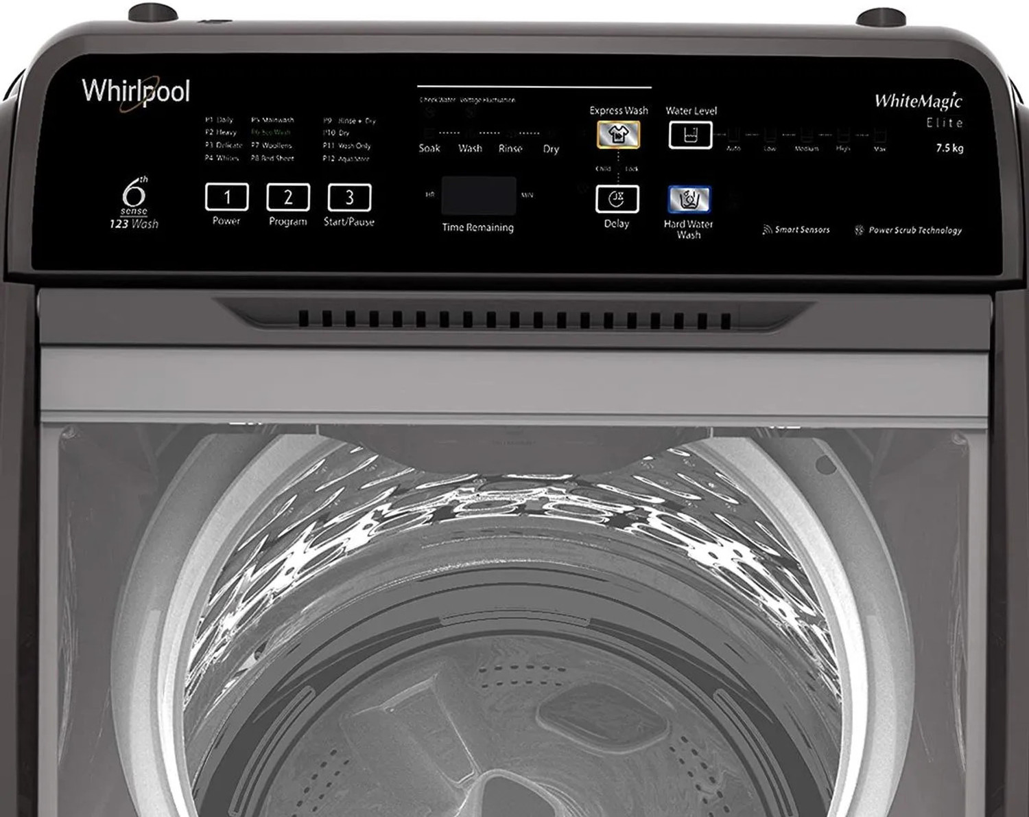 Image of Whirlpool 7.5 kg Fully Automatic Top Load Washing Machine Grey