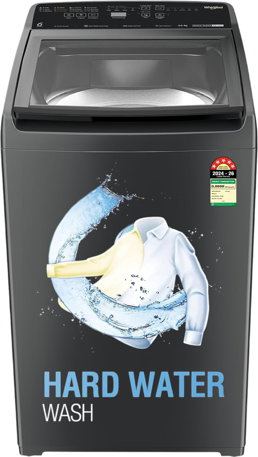 Image of Whirlpool 9 kg Fully Automatic Top Load Washing Machine Grey