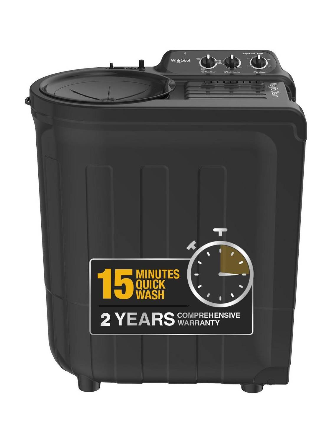 Whirlpool 7 kg 5 Star with Ace Wash Station, 1400 RPM Speed and Rust Proof Semi Automatic Top Load Washing Machine Grey
