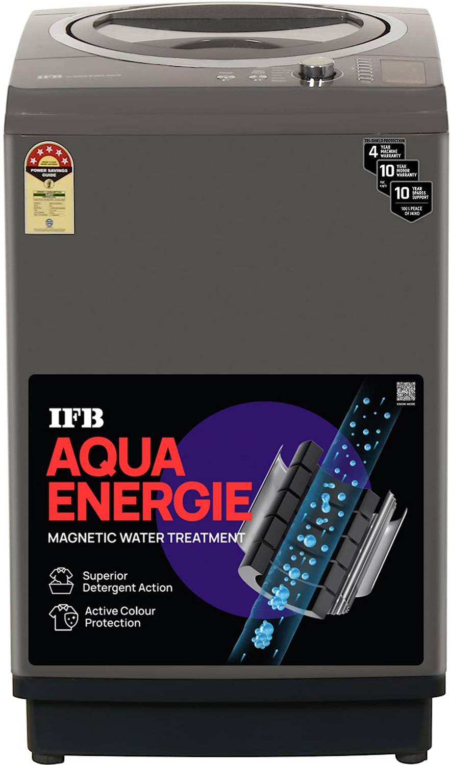 IFB 8 kg 5 Star 3D Wash System, Triadic Pulsator, Smart Sense Fully Automatic Top Load Washing Machine Grey