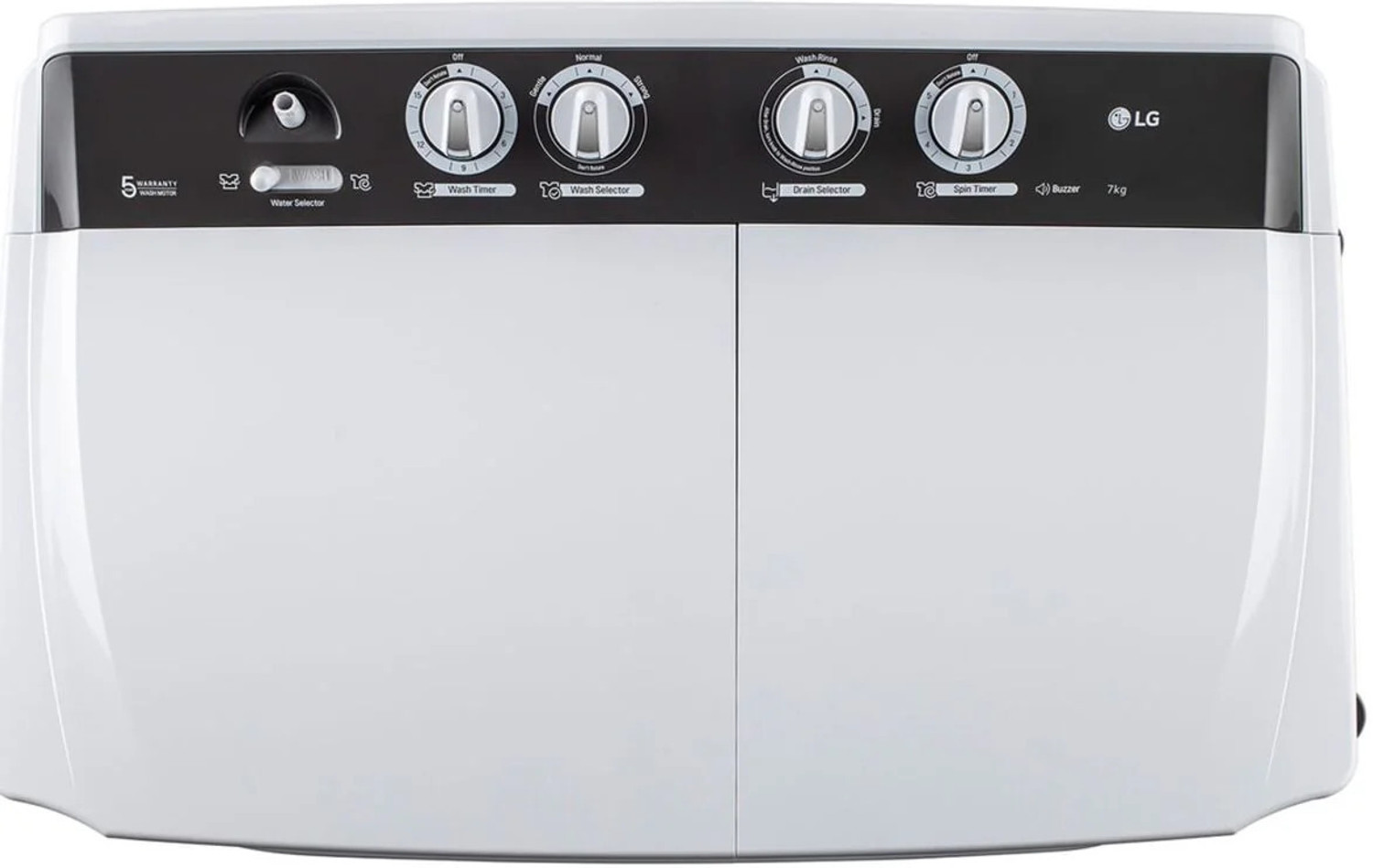 Image of LG 7 kg Semi Automatic Top Load Washing Machine Grey, White