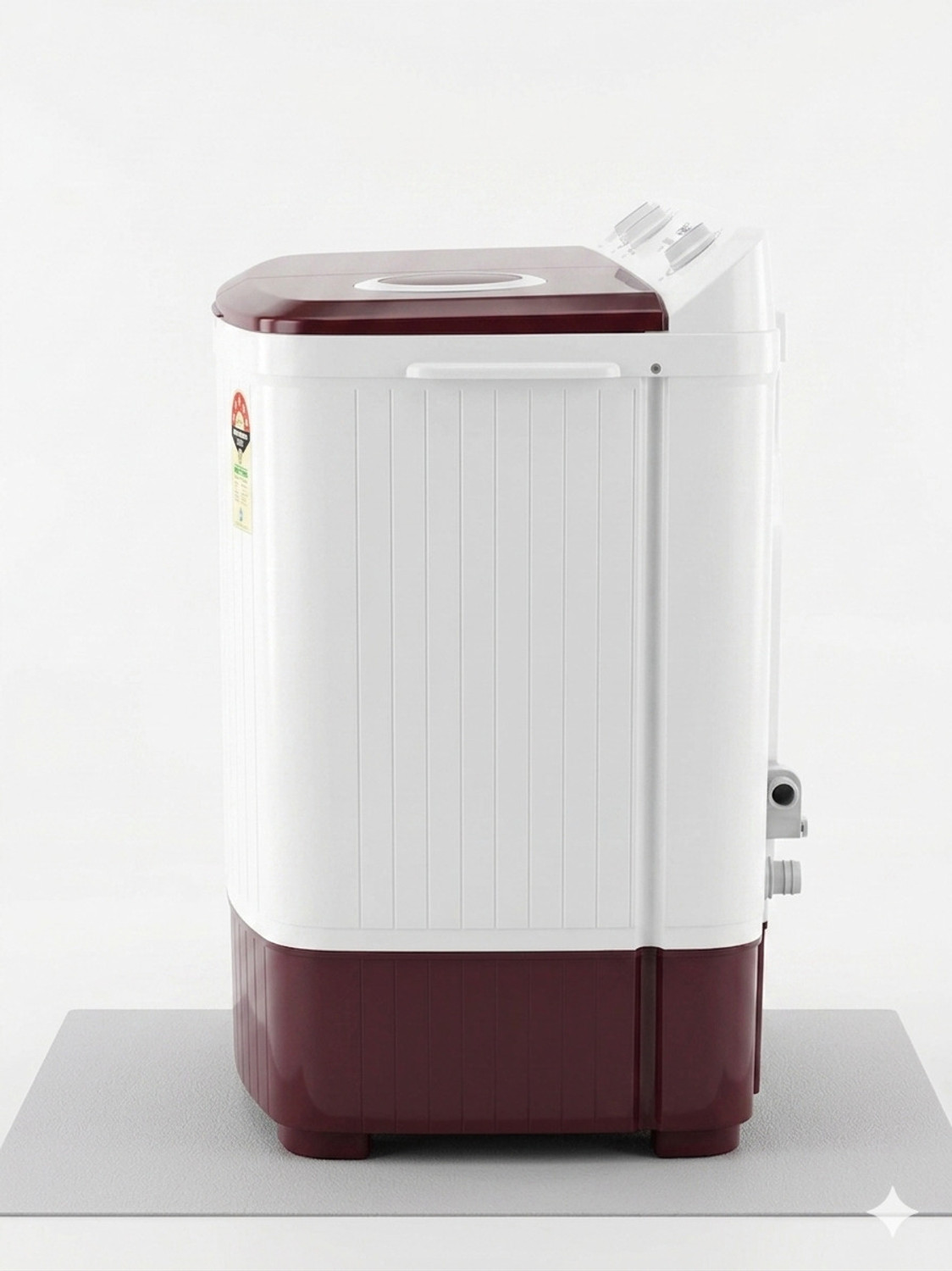 Image of Haier 7 kg Semi Automatic Top Load Washing Machine White, Red