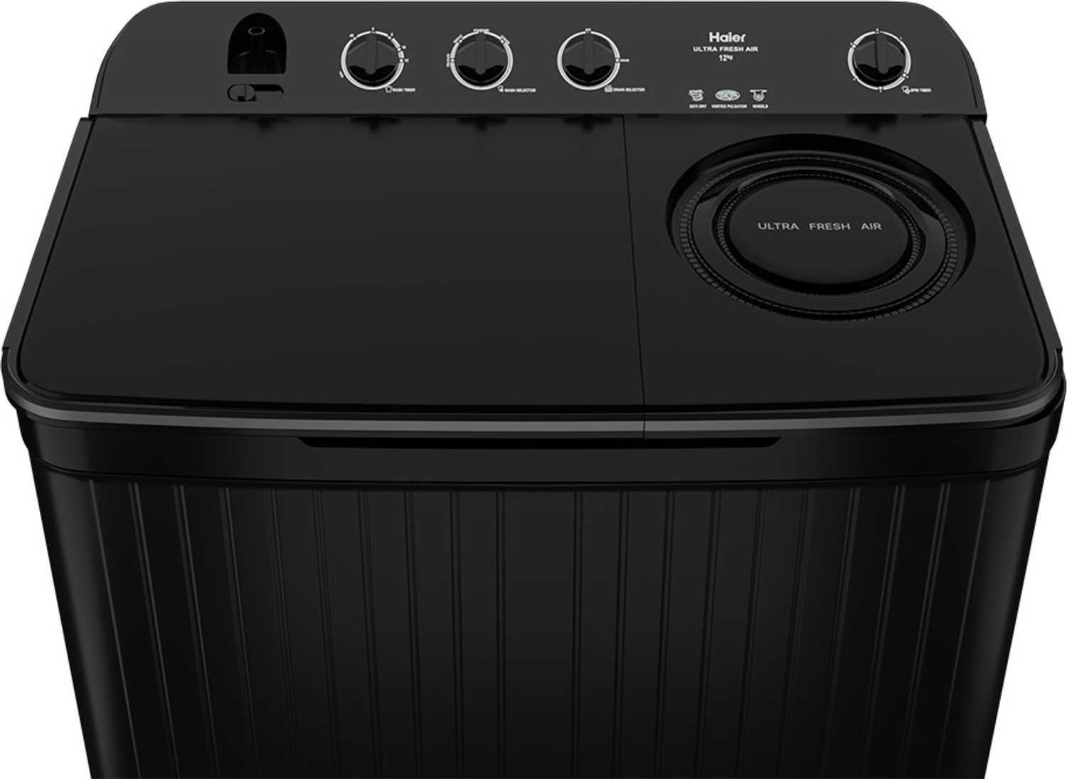 Image of Haier 12 kg Semi Automatic Top Load Washing Machine Black