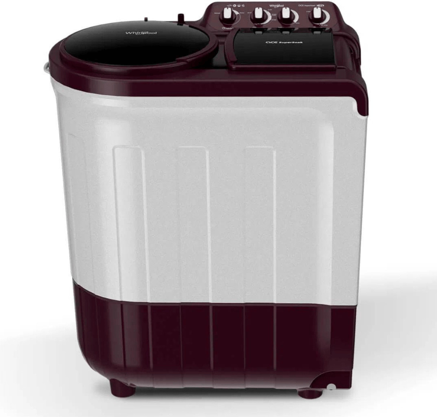 Image of Whirlpool 7 kg Semi Automatic Top Load Washing Machine Maroon, White