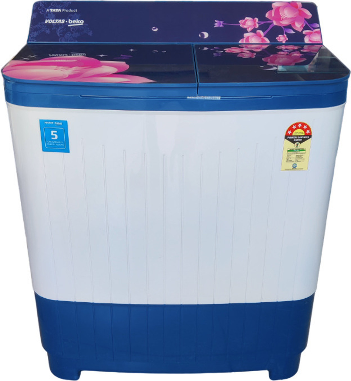 Image of Voltas Beko 8 kg Semi Automatic Top Load Washing Machine Blue