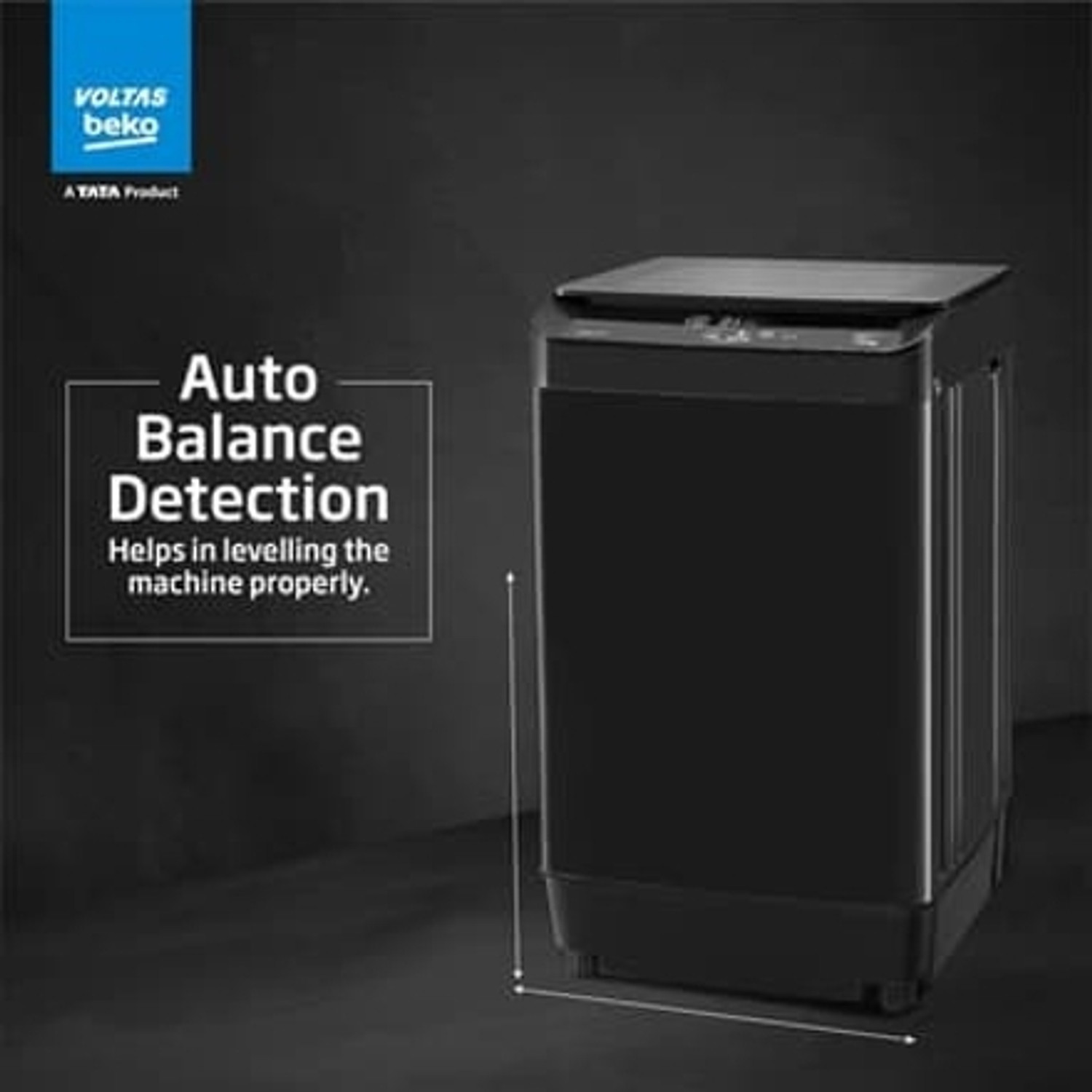 Image of Voltas Beko 7 kg Fully Automatic Front Load Washing Machine Grey