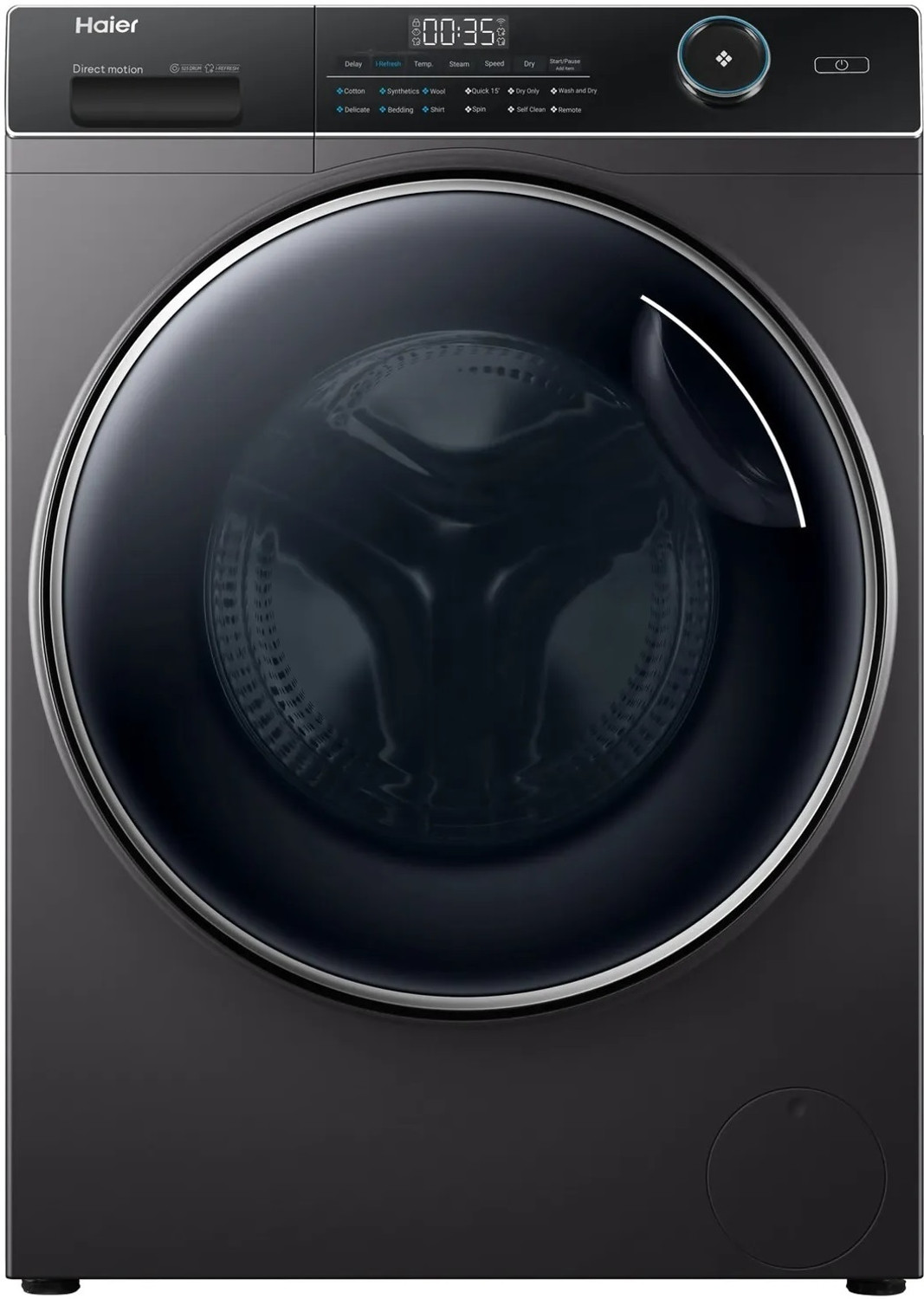 Image of Haier 10.5 kg Fully Automatic Front Load Washing Machine with In-built Heater Black