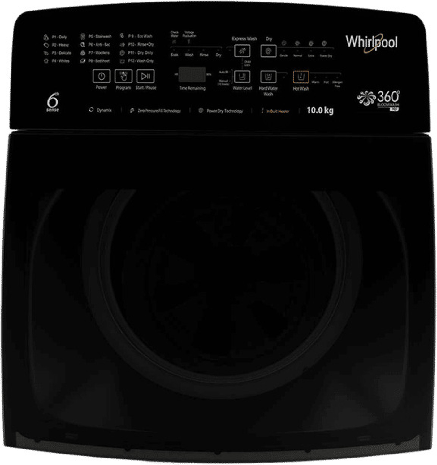 Image of Whirlpool 10 kg Fully Automatic Top Load Washing Machine with In-built Heater Grey