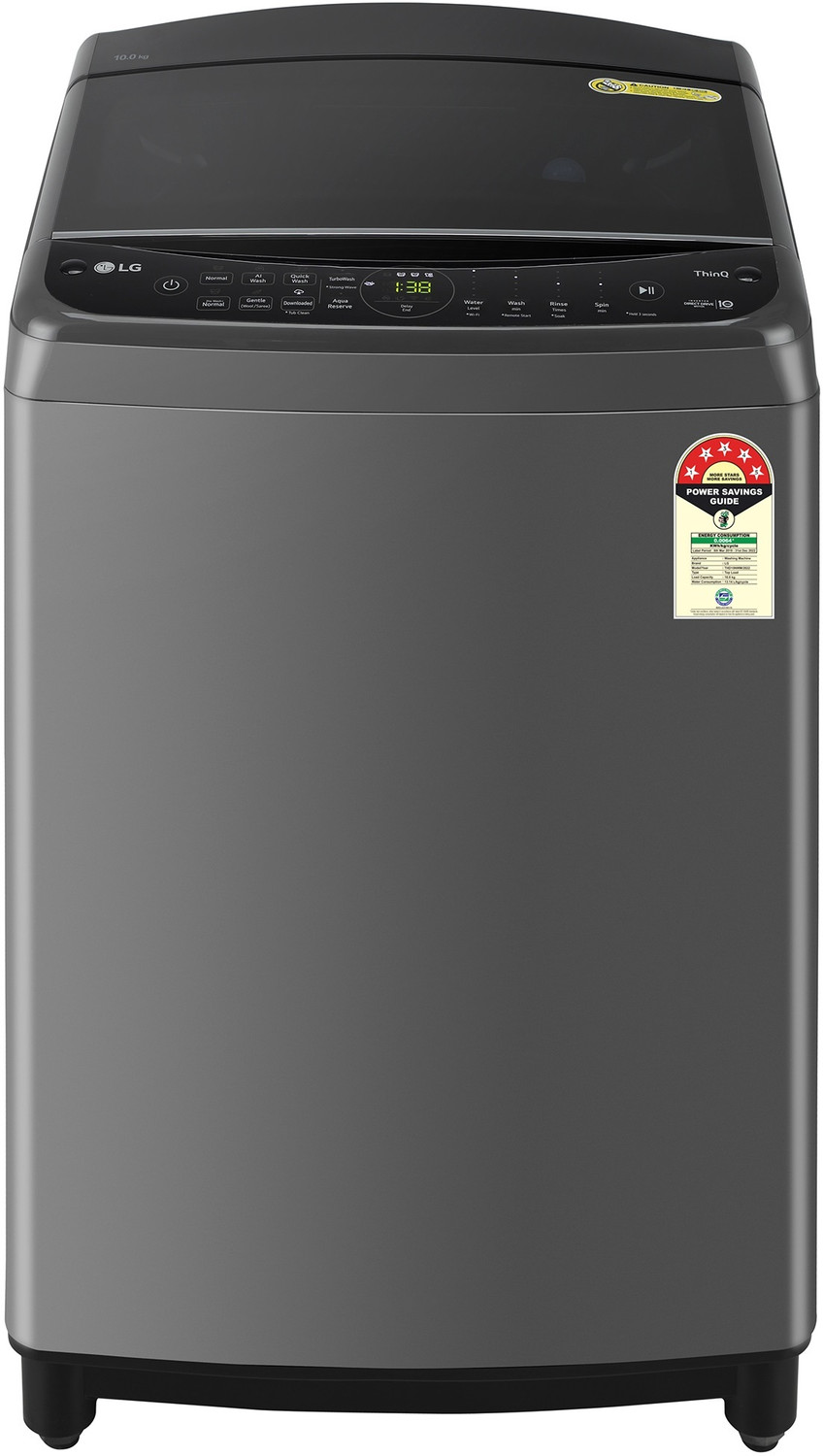 Image of LG 10 kg with Wi-Fi Enabled,AI Direct Drive Technology Fully Automatic Top Load Washing Machine Grey