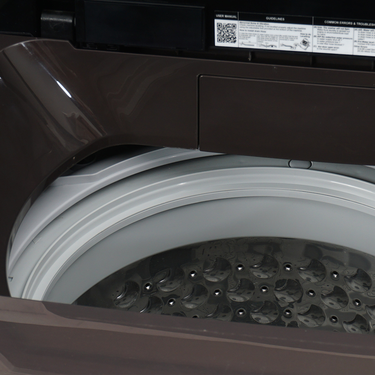 Image of IFB 8 kg Fully Automatic Top Load Washing Machine Brown, Grey, Silver