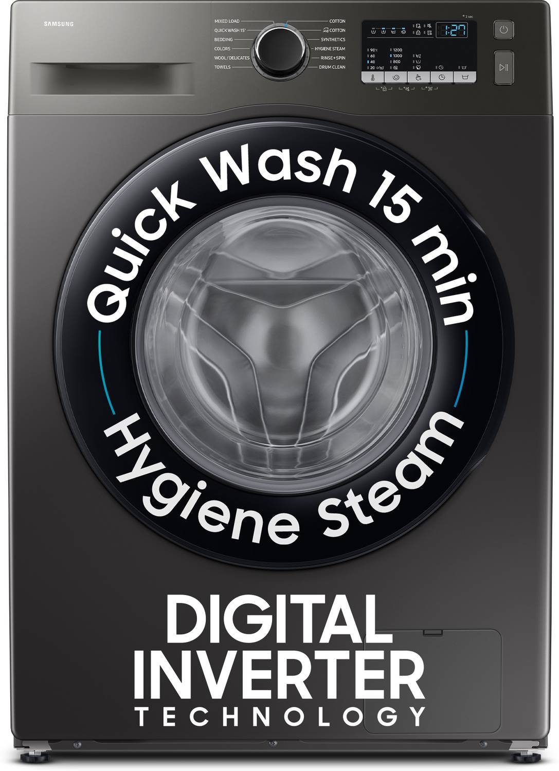 Samsung 7 kg 5 Star, Hygiene Steam, Quick Wash, Digital Inverter