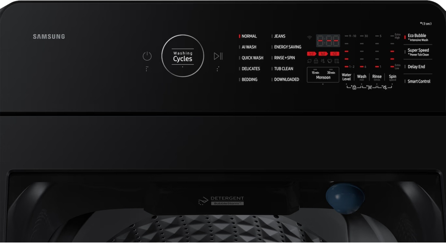 Image of Samsung 8 kg Fully Automatic Top Load Washing Machine Black