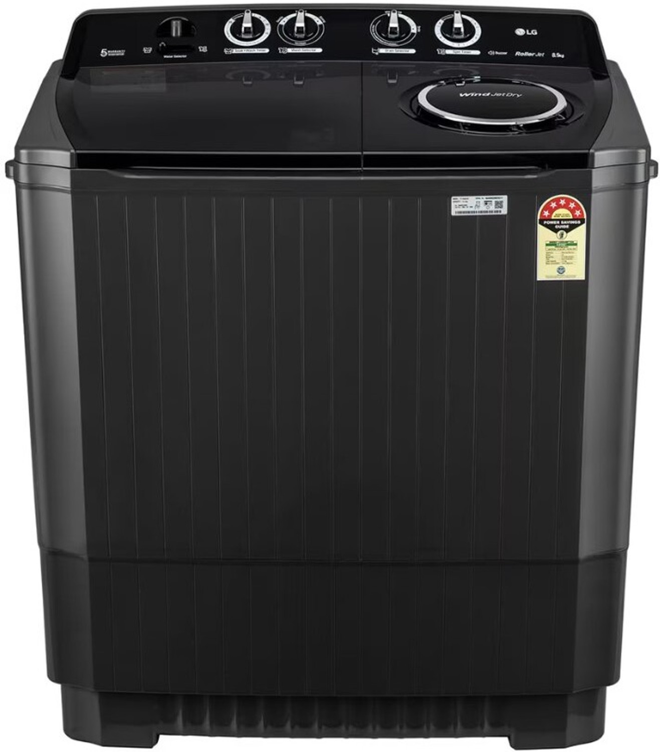 Image of LG 8.5 kg Semi Automatic Top Load Washing Machine Black