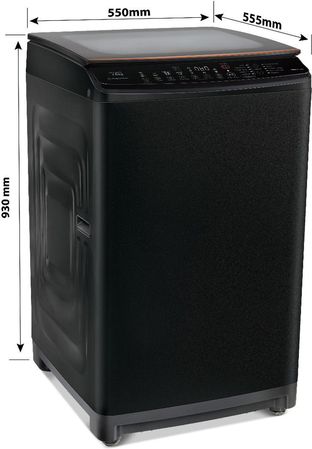 Image of Voltas Beko 8.5 kg Fully Automatic Top Load Washing Machine with In-built Heater Black