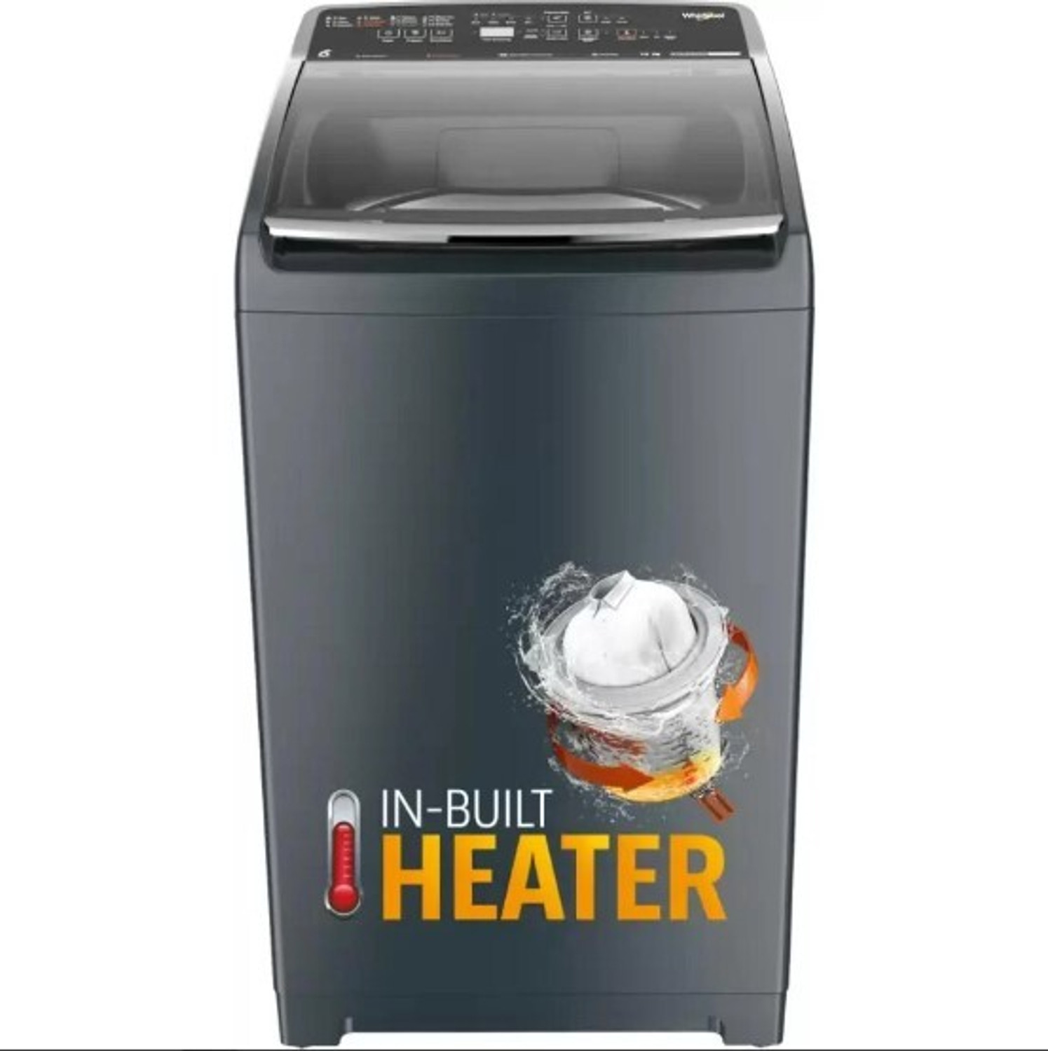 Image of Whirlpool 8.5 kg Fully Automatic Top Load Washing Machine with In-built Heater Grey