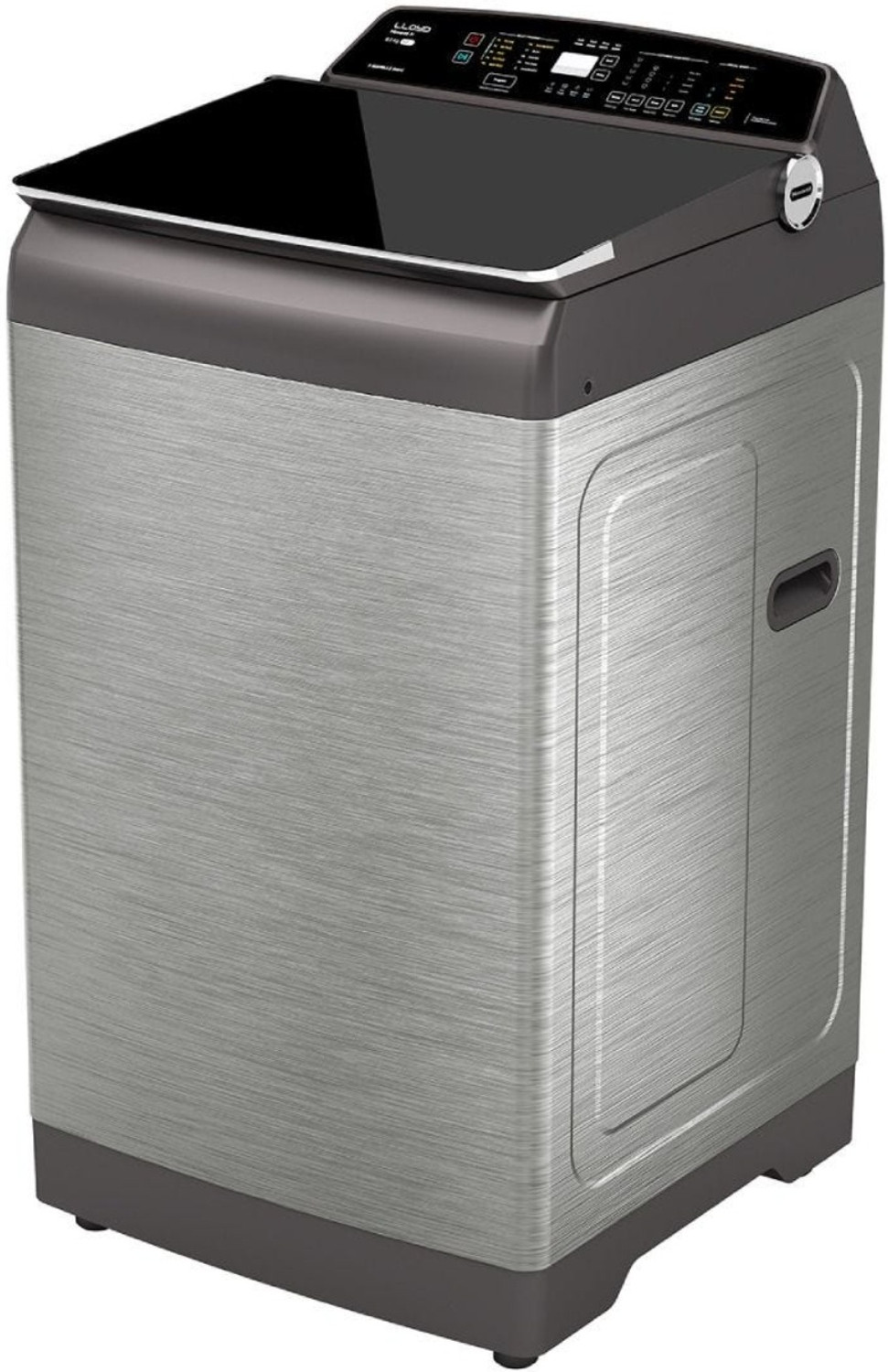 Image of Lloyd 8 kg Fully Automatic Top Load Washing Machine with In-built Heater Black, Silver