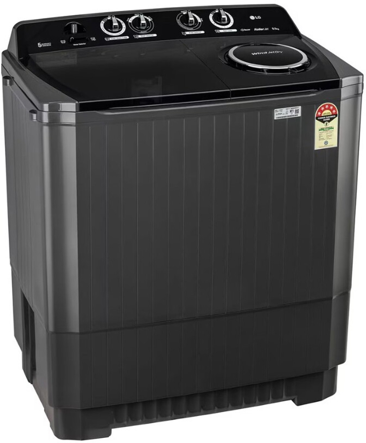 Image of LG 8.5 kg Semi Automatic Top Load Washing Machine Black