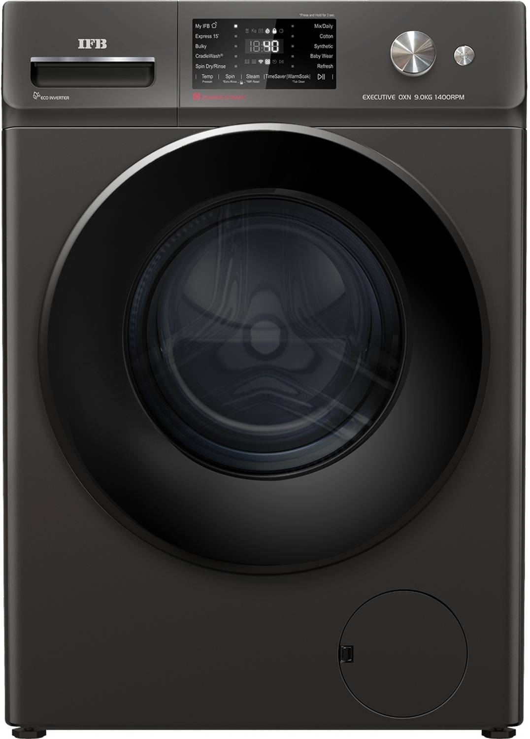 IFB 9 Kg Fully Automatic Front Load Washing Machine with In-built Heater Grey