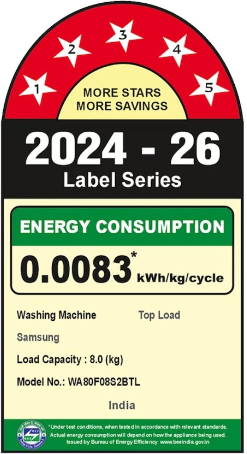 Image of Samsung 8 kg Fully Automatic Top Load Washing Machine Black