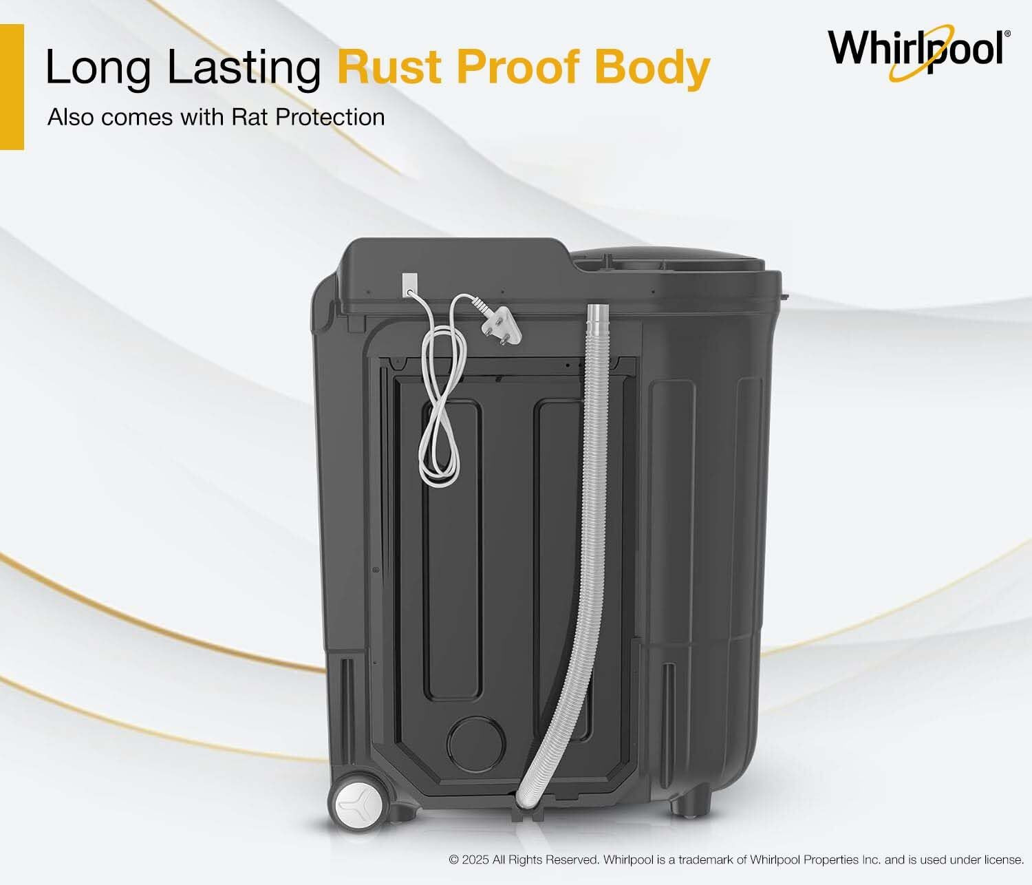Image of Whirlpool 8.5 kg Semi Automatic Top Load Washing Machine Grey