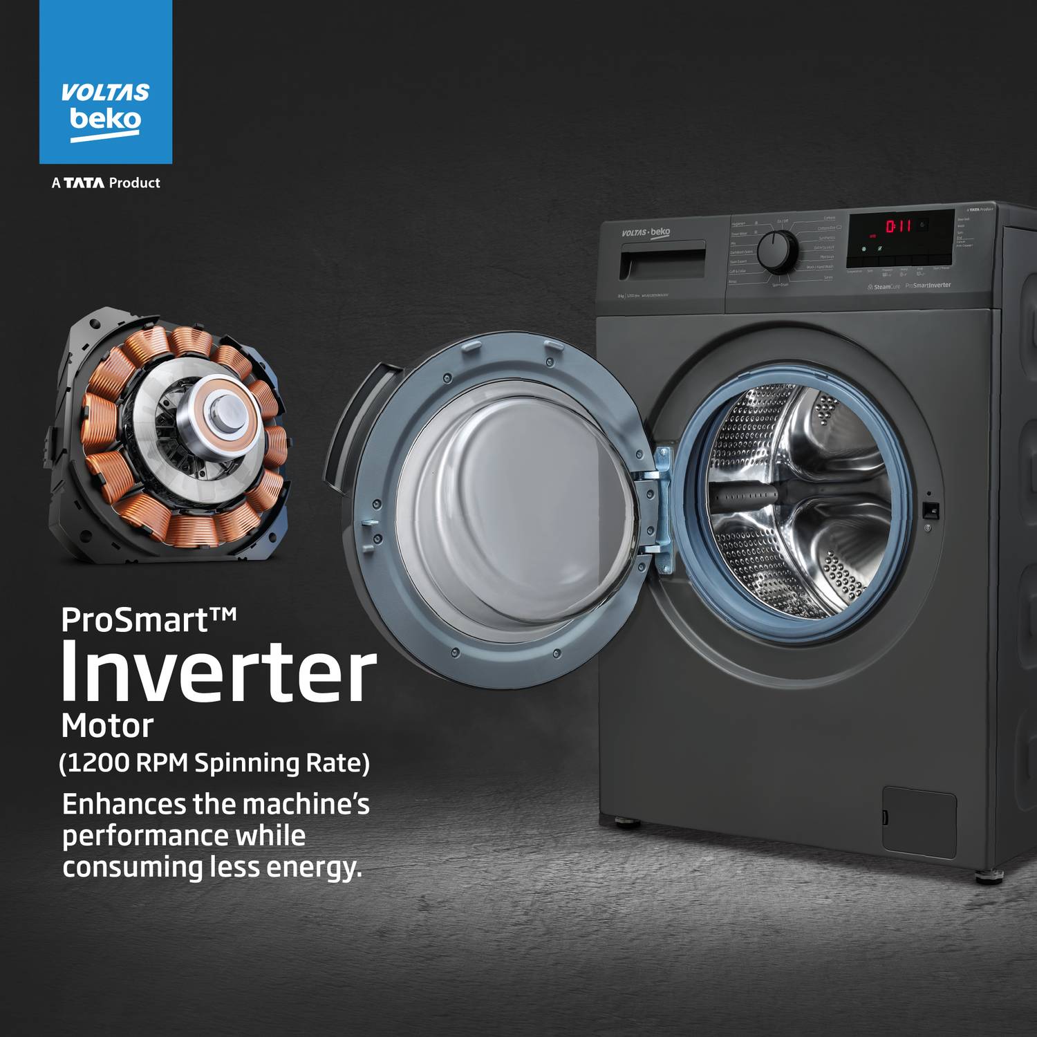 Voltas Beko 7 kg Fully Automatic Front Load with In-built Heater ... more