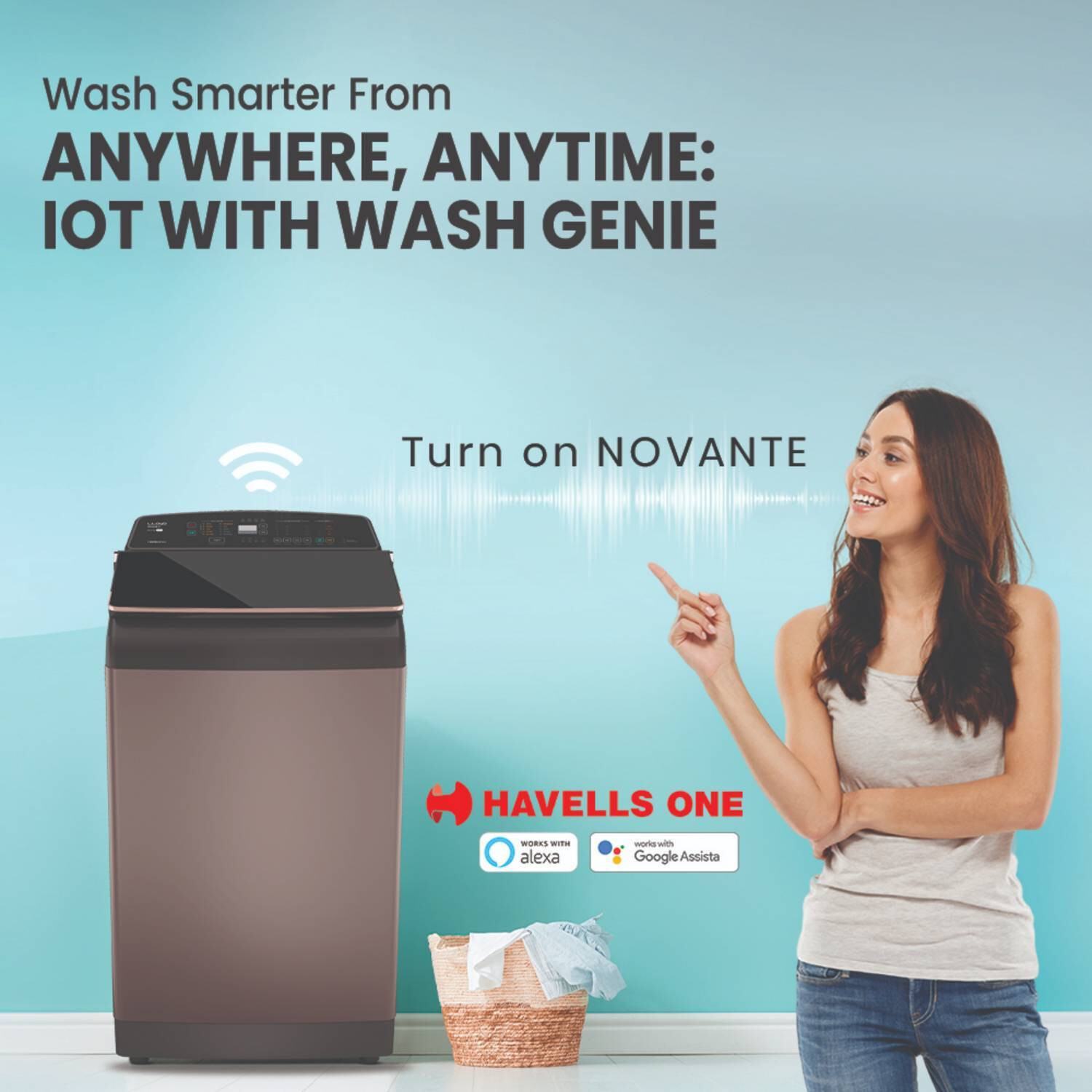 Image of Lloyd 8.5 kg Fully Automatic Top Load Washing Machine with In-built Heater Brown, Black