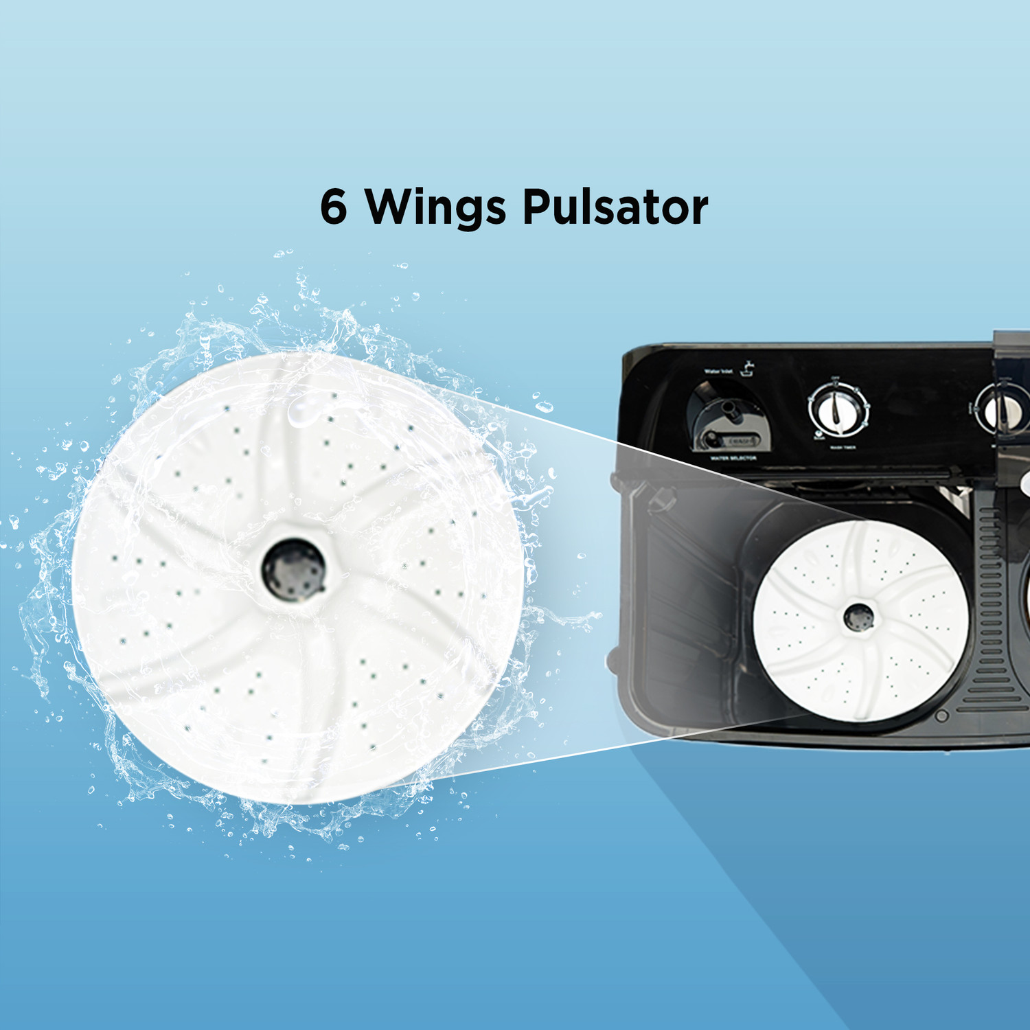 Image of TCL 7.5 kg 5 Star with Extra Powerful Motor Lint Filter, Fast Dry Semi Automatic Top Load Washing Machine Grey