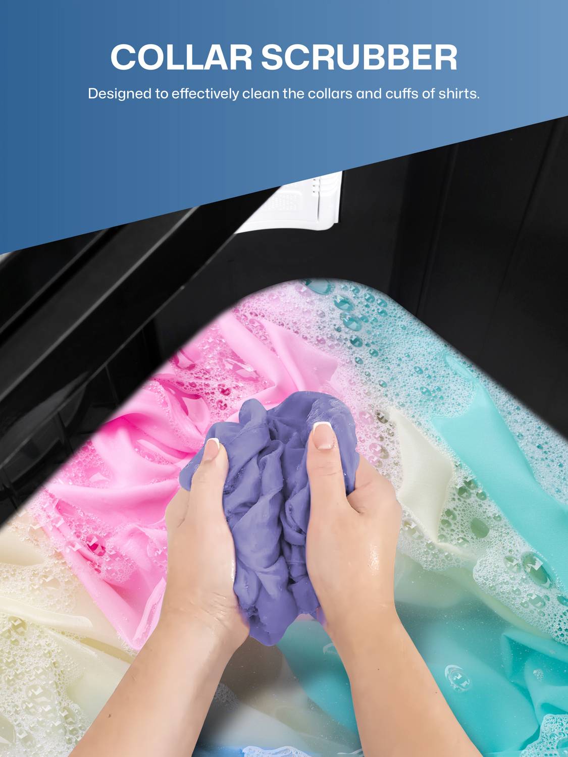 VW 7.5 kg Semi Automatic Top Load Washing Machine Black - Image 4