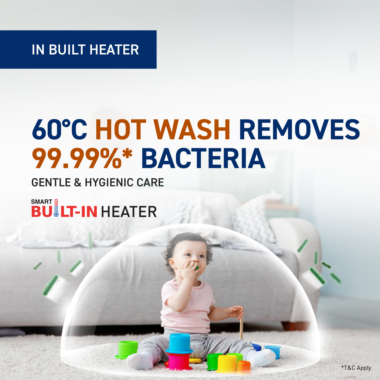 Image of Panasonic 8 kg Fully Automatic Top Load Washing Machine with In-built Heater Grey