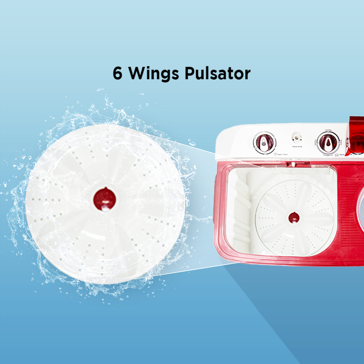 Image of TCL 7 kg 5 Star with Extra Powerful Motor Lint Filter, Fast Dry Semi Automatic Top Load Washing Machine White
