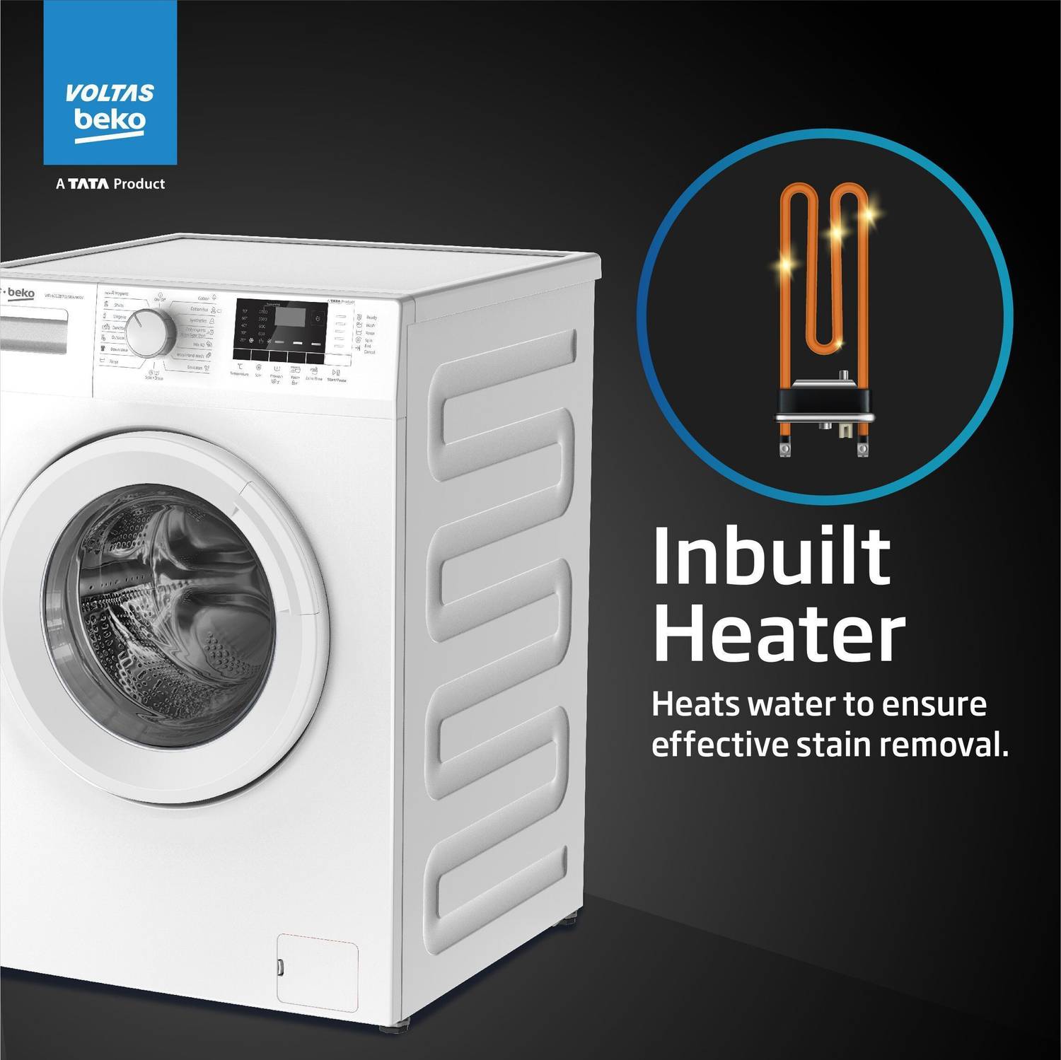 Voltas 6.5 kg 5 Star Front Load Washing Machine White - Image 3